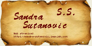 Sandra Šutanović vizit kartica